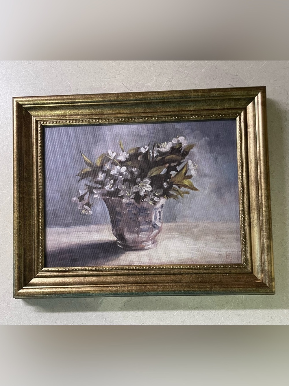 Threshold 10”x8” Flower Vintage Framed Wall Art Designed with Studio McGee New